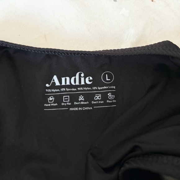 Andie Swim the Tulum Ribbed One Piece in Black - Picture 4 of 5